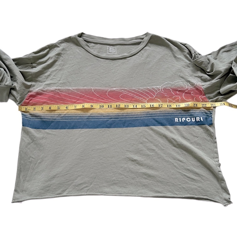 Rip Curl Scenic Waves Oversized Crop Long Sleeve Tee L - Picture 12 of 13